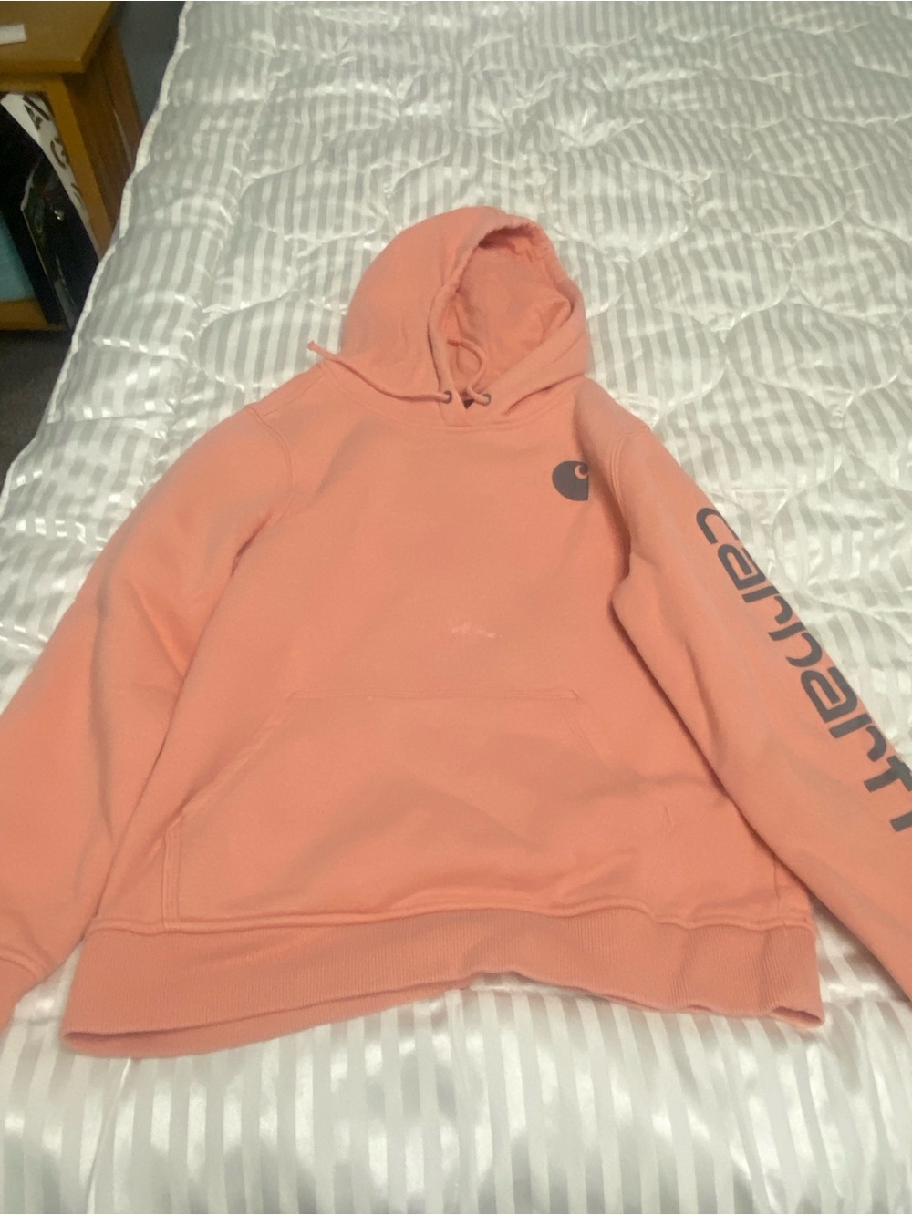 Carhartt Women’s Hooded Sweatshirt in Coral Pink